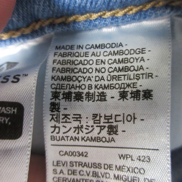 Levi's 70s High Flare Jeans Women 27 Blue Denim Cotton Distressed Vtg Retro 748 - Picture 13 of 15